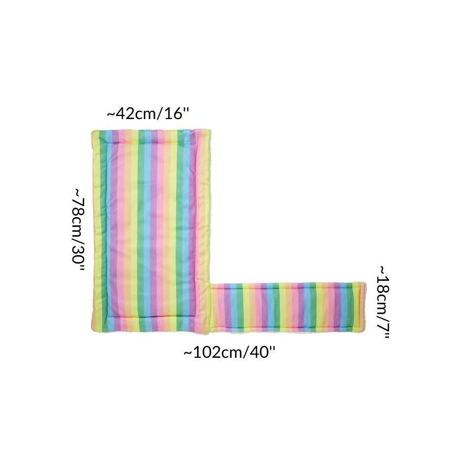 Set of 2 Plush Fleece Liners for Guinea Pigs | Rainbow Collection - Image 6
