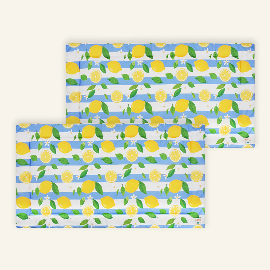 Set of 2 Plush Fleece Liner for Guinea Pigs | Lemon Amalfi Collection - Image 3